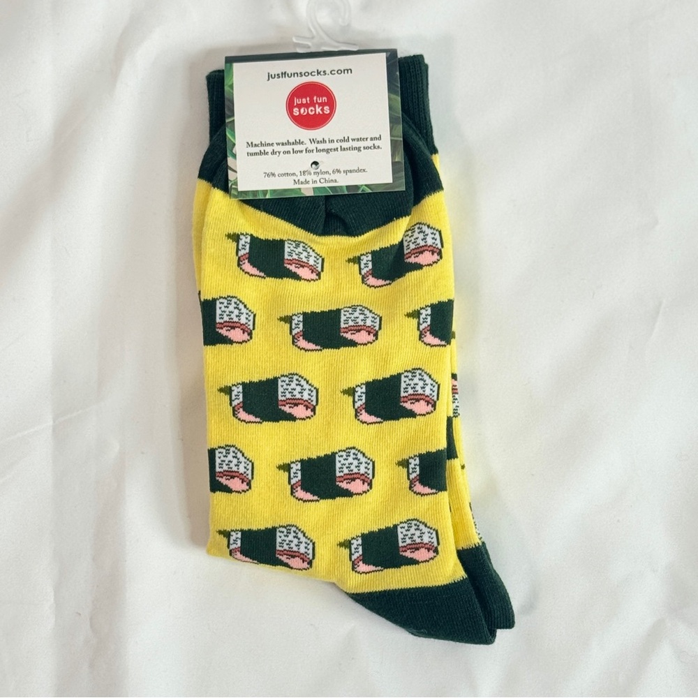 NWT - Just Fun Socks Hawaii Sushi Crew Socks Women’s 6-10 Island Collection - Picture 1 of 2